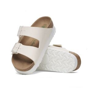 Birkenstock Papillio Arizona Flex Platform in White Size 39 US 8 Narrow Fit